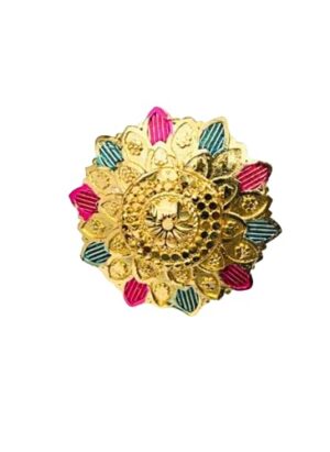 Fashion Gold Plated Stylish Traditional Adjustable Pearl Finger Ring for Women and Girls