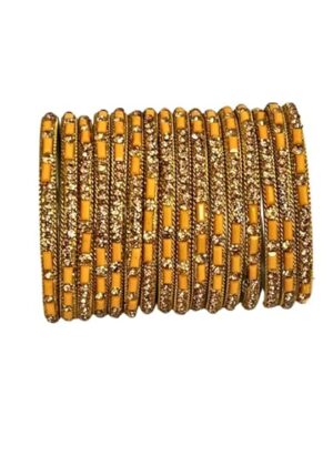 Crystal Stone Bangle Set | Latest Traditional Design Gold Plated Stone Bangles for Women | Stylish Bangles For Women