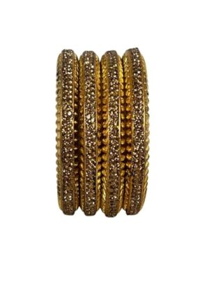 Shimmering Gold Plated Pearl Bangles For Women| Latest Traditional Design Gold Plated Stone Bangle for Women