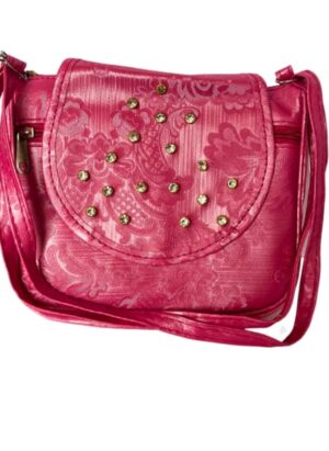 Leather Women's Sling Cross-Body Bags With Adjustable Shoulder Strap