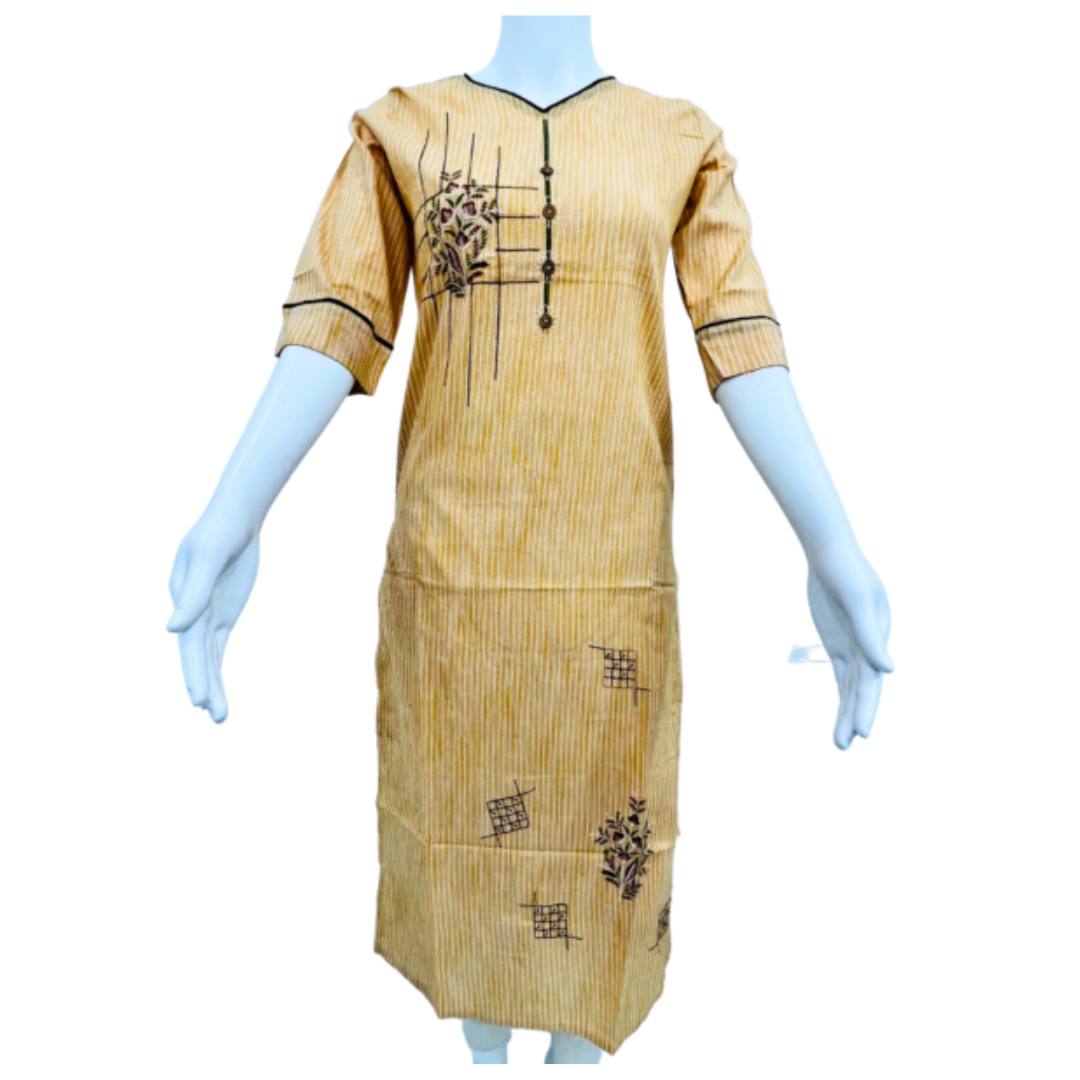 Women's Straight Embroidered Kurta & Pant Set - Image 2