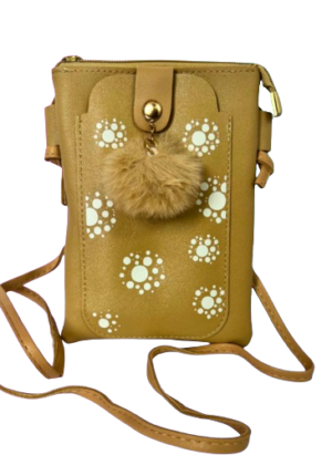 Women Pom Pom Mobile wallet Sling Bag