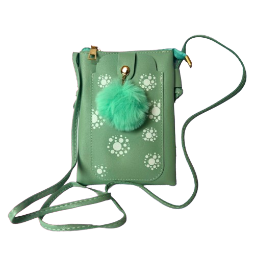 Women Pom Pom Mobile wallet Sling Bag - Image 4