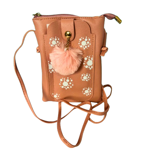 Women Pom Pom Mobile wallet Sling Bag - Image 5