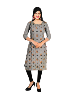 Women Rayon Printed A-Line Kurti
