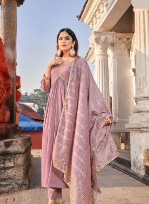 Aaliya Cut Embroidered Kurta Pant with Dupatta Set