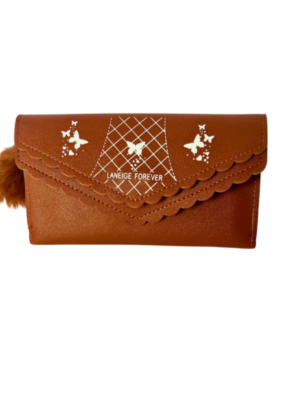 PU Leather Women Wallet| Multiple Card Slots | Metallic Button Closure Purse| Trendy Clutch for Ladies