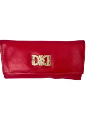 Faux Leather Women Wallet | Long Button Lock Purse | Luxury Ladies Large Capacity Designer Clutch