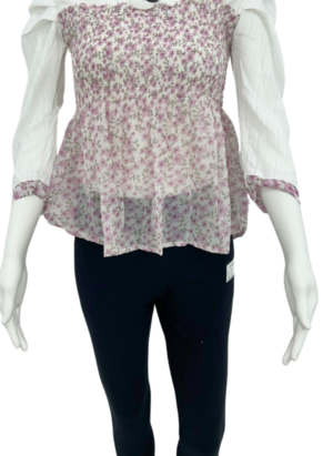Trendy and stylish Floral Printed White Top