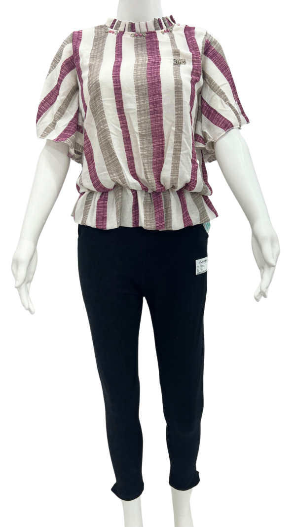 Women Casual Flared Sleeve Embroidered Latest Stylish Western Top