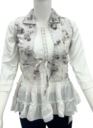 Stylish Women Top With Printed Koti