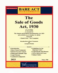 Sale of Goods Act, 1930| English| 2023 Edition| Paperback
